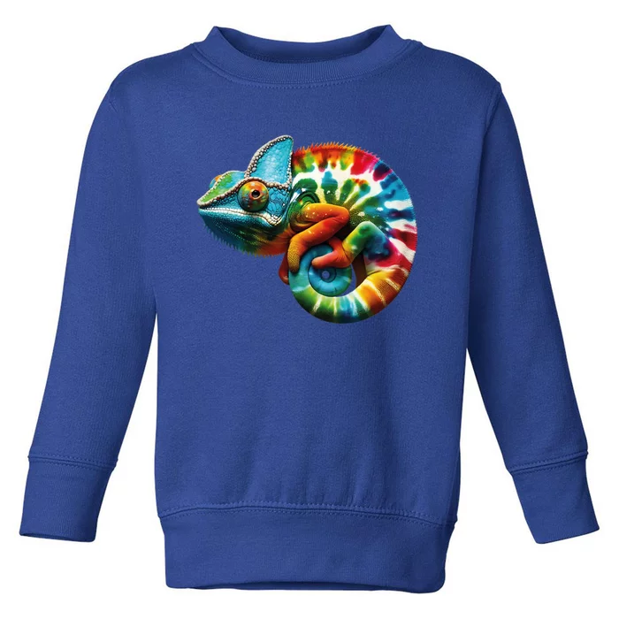 Comma Chameleon Funny Chameleon Lover 80S Lizard Comma La Gift Toddler Sweatshirt