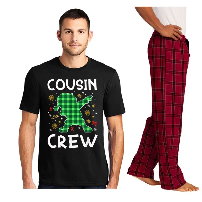 Cousin Crew, Funny Santa Dabbing matching Family Christmas Pajama Set