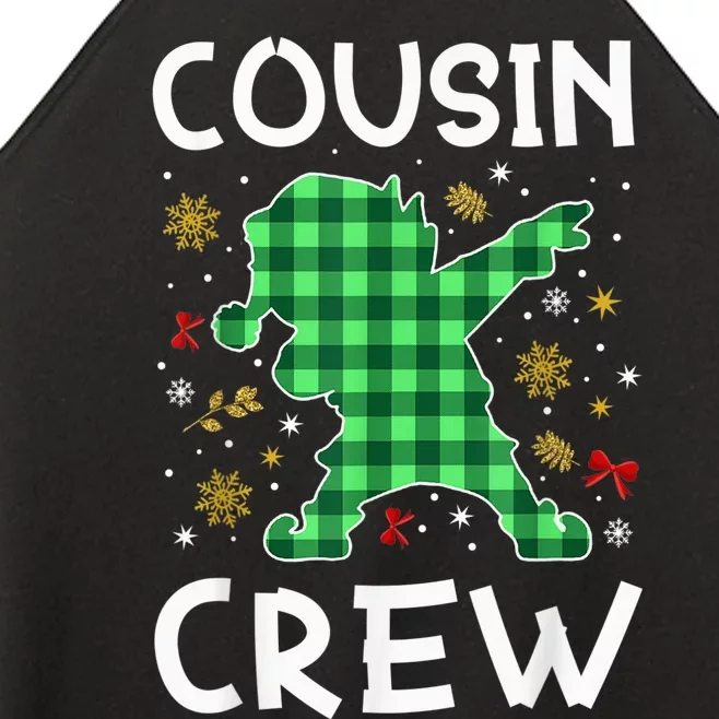 Cousin Crew, Funny Santa Dabbing matching Family Christmas Women’s Perfect Tri Rocker Tank