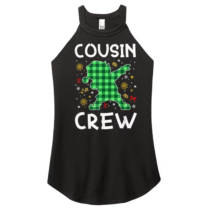 Cousin Crew, Funny Santa Dabbing matching Family Christmas Women’s Perfect Tri Rocker Tank