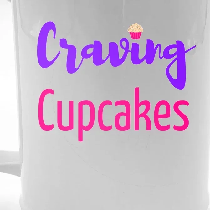 Craving Cupcakes Fun Working Out Gym Diet Lifestyle Desert Funny Gift Front & Back Beer Stein