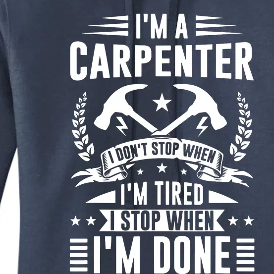 Cool Carpenter Funny Joiner Hard Work Woodworking Women's Pullover Hoodie