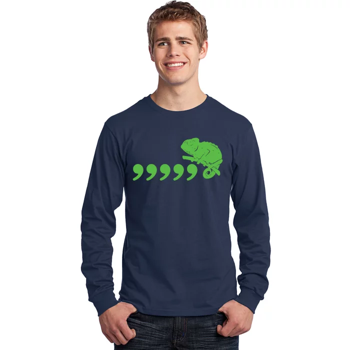 Comma Chameleon Funny Long Sleeve Shirt