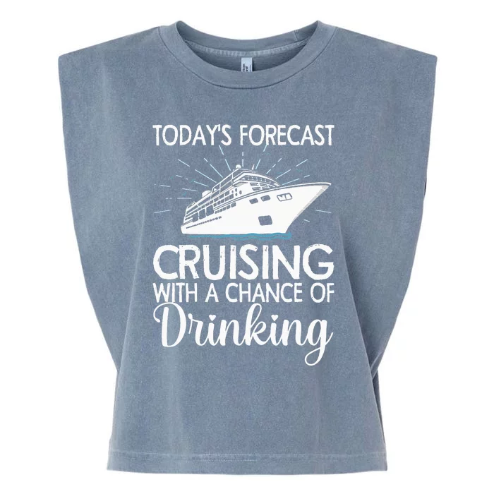 Cool Cruising For Family Cruise funny Vacation Lover Garment-Dyed Women's Muscle Tee