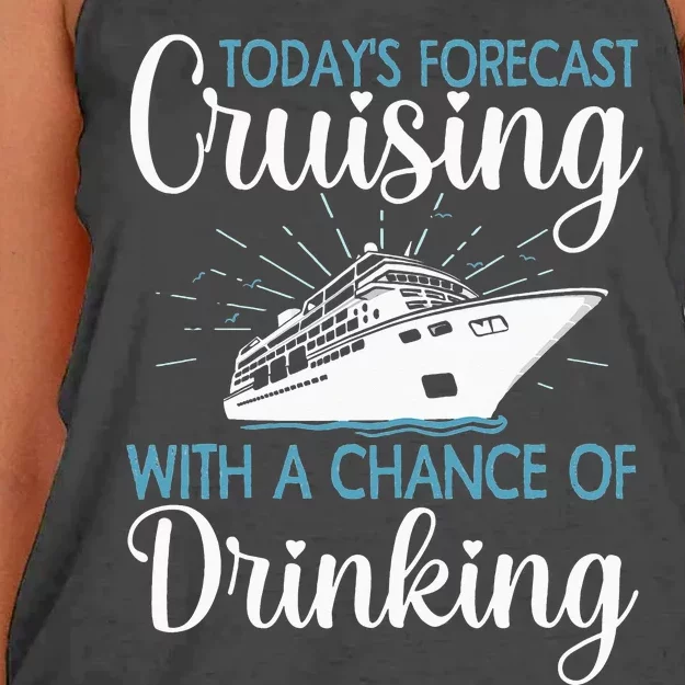 Cool Cruising For Family Cruise Vacation Lover Women's Knotted Racerback Tank