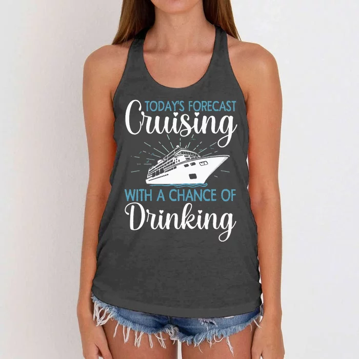 Cool Cruising For Family Cruise Vacation Lover Women's Knotted Racerback Tank