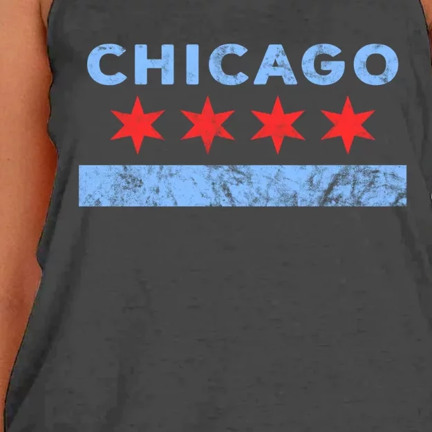 Chicago - Chicago Flag Sweatshirt Sweatshirt Women's Knotted Racerback Tank