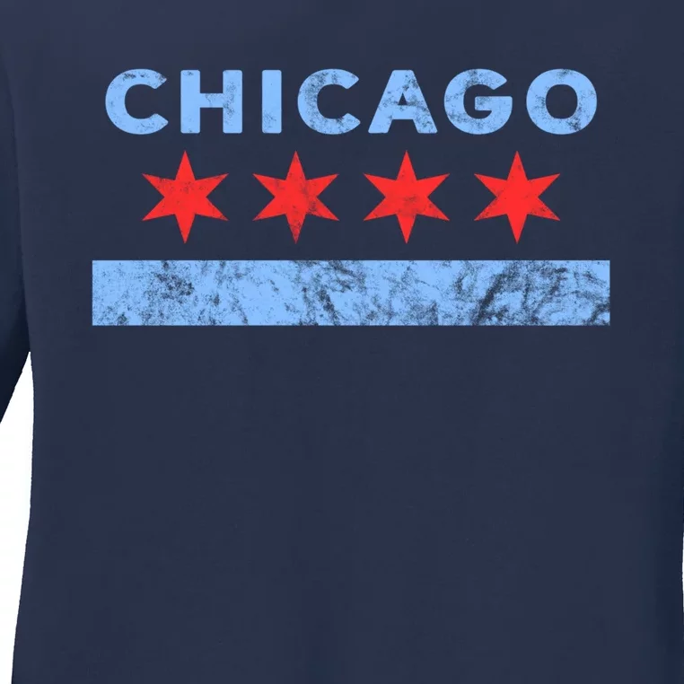 Chicago - Chicago Flag Sweatshirt Sweatshirt Ladies Long Sleeve Shirt