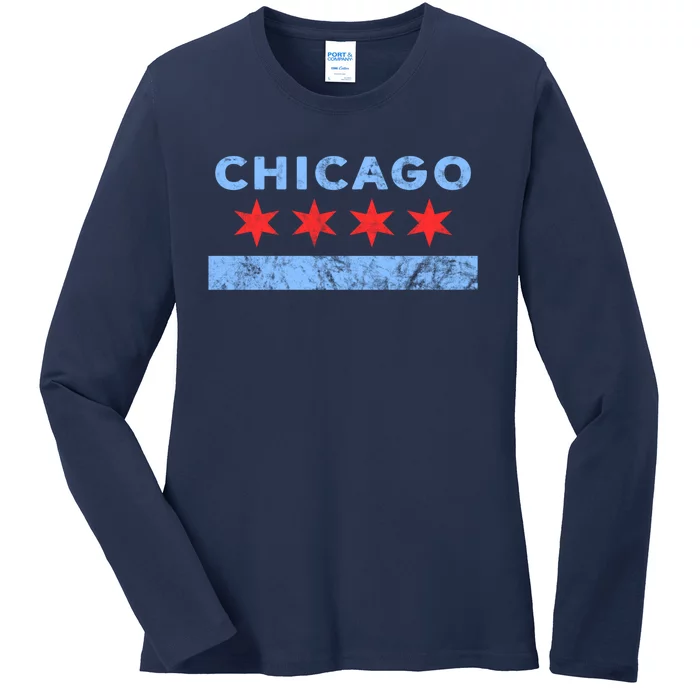 Chicago - Chicago Flag Sweatshirt Sweatshirt Ladies Long Sleeve Shirt