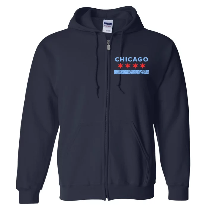 Chicago - Chicago Flag Sweatshirt Sweatshirt Full Zip Hoodie