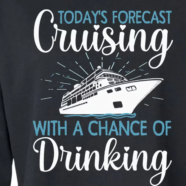 Cool Cruising For Family Cruise funny Vacation Lover Cropped Pullover Crew