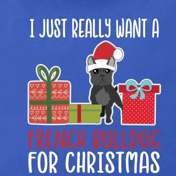 Cute Christmas Frenchie Owner I Want A French Bulldog Cool Gift Zip Tote Bag