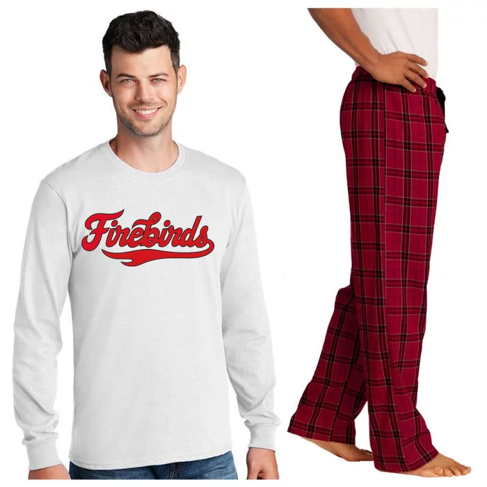 Carthage College Firebirds Classic Athletic Script Throwback Long Sleeve Pajama Set