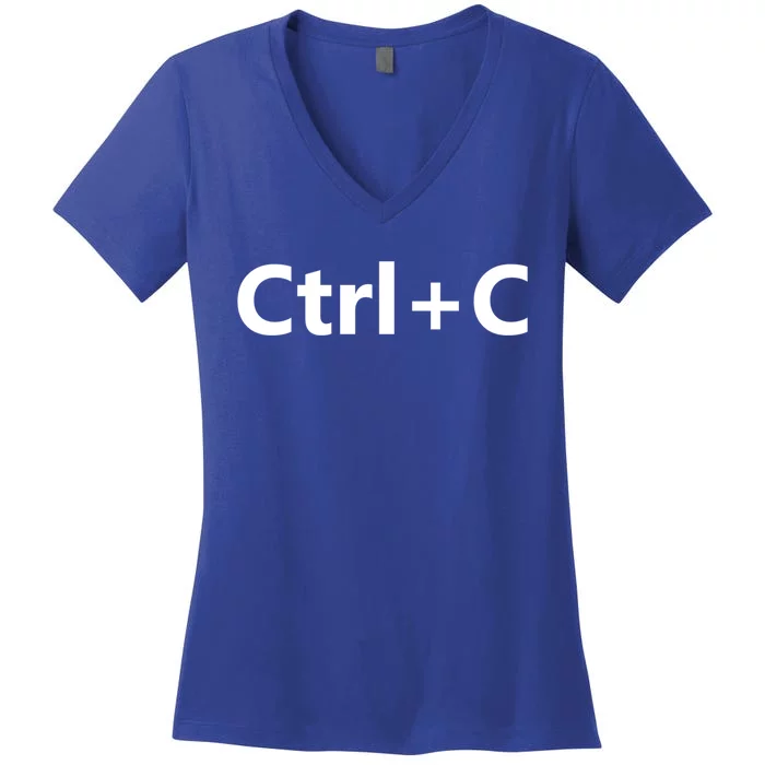 Ctrl C Family Matching Copy Paste Funny Gift Women's V-Neck T-Shirt