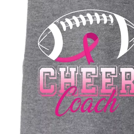 Cheer Coach Football Breast Cancer Awareness Doggie 3-End Fleece Hoodie