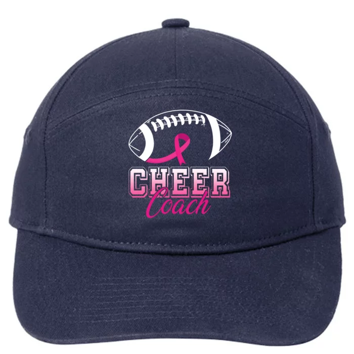 Cheer Coach Football Breast Cancer Awareness 7-Panel Snapback Hat