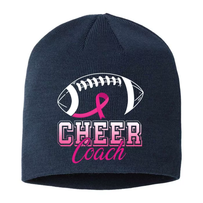 Cheer Coach Football Breast Cancer Awareness 8 1/2in Sustainable Knit Beanie