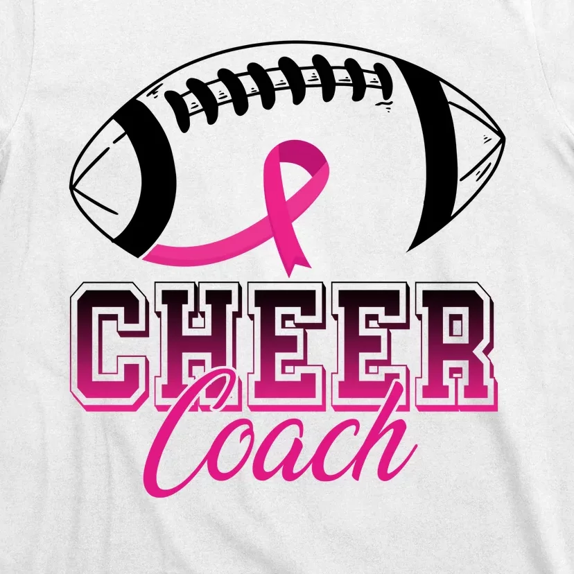 Cheer Coach Football Breast Cancer Awareness T-Shirt