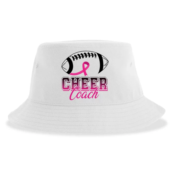 Cheer Coach Football Breast Cancer Awareness Sustainable Bucket Hat