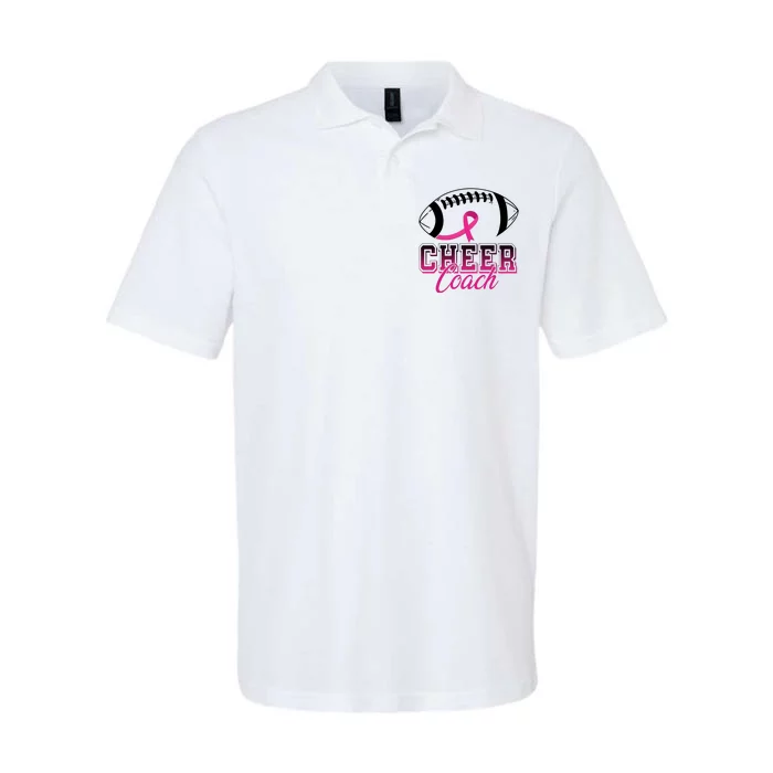 Cheer Coach Football Breast Cancer Awareness Softstyle Adult Sport Polo