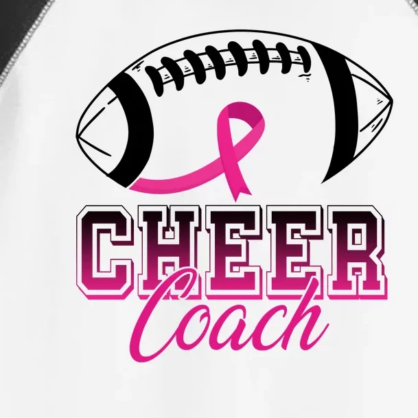 Cheer Coach Football Breast Cancer Awareness Toddler Fine Jersey T-Shirt