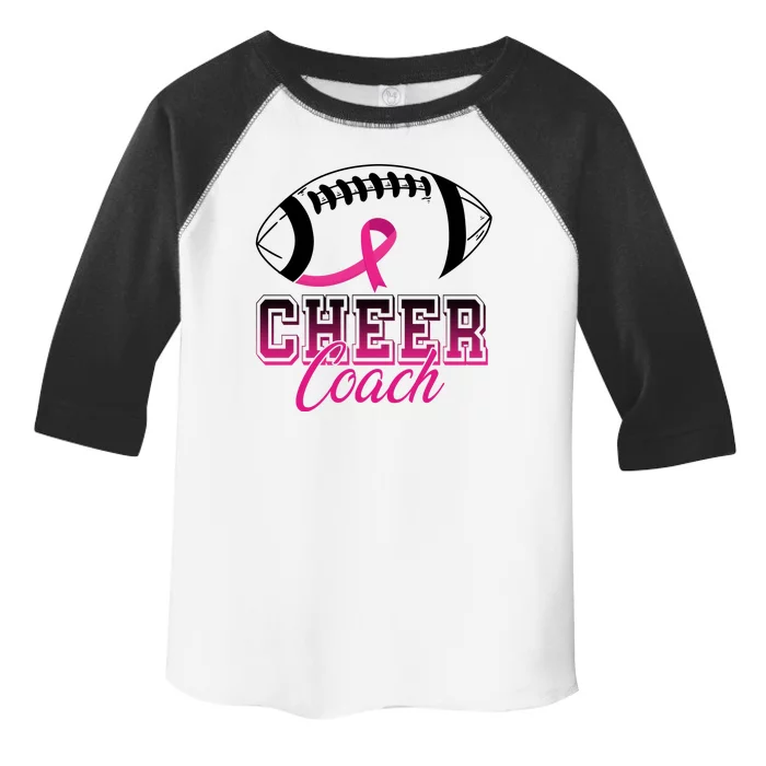 Cheer Coach Football Breast Cancer Awareness Toddler Fine Jersey T-Shirt