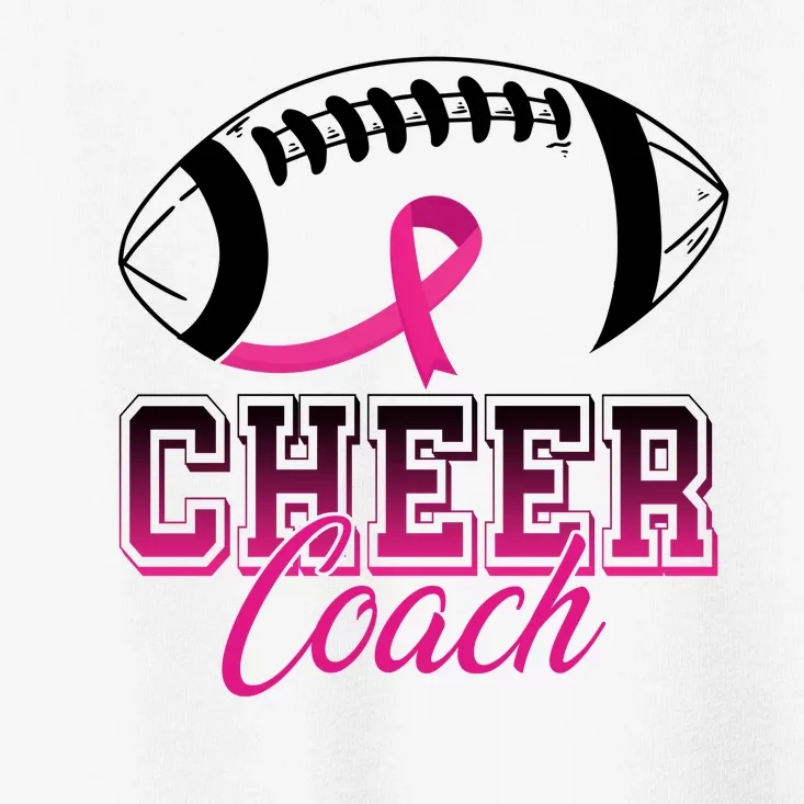 Cheer Coach Football Breast Cancer Awareness Toddler T-Shirt