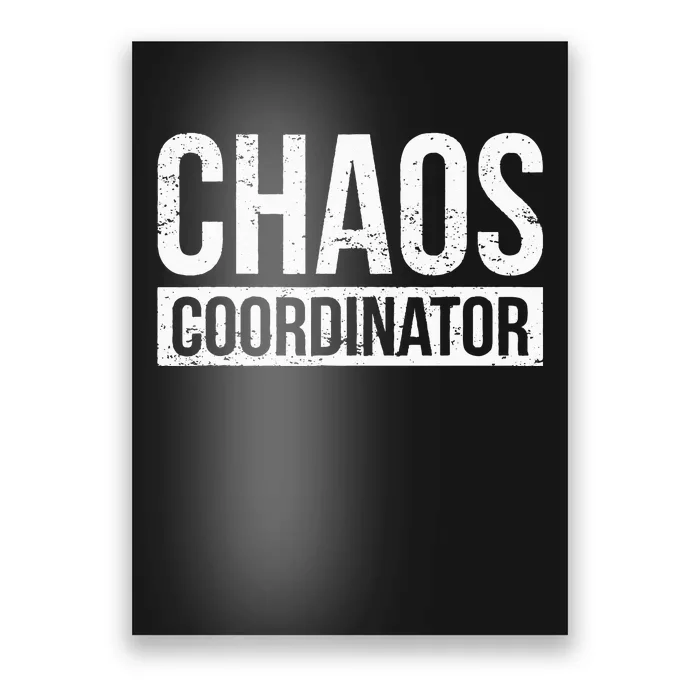 Chaos Coordinator Funny Sarcastic Humor Chaos Coordinator Poster