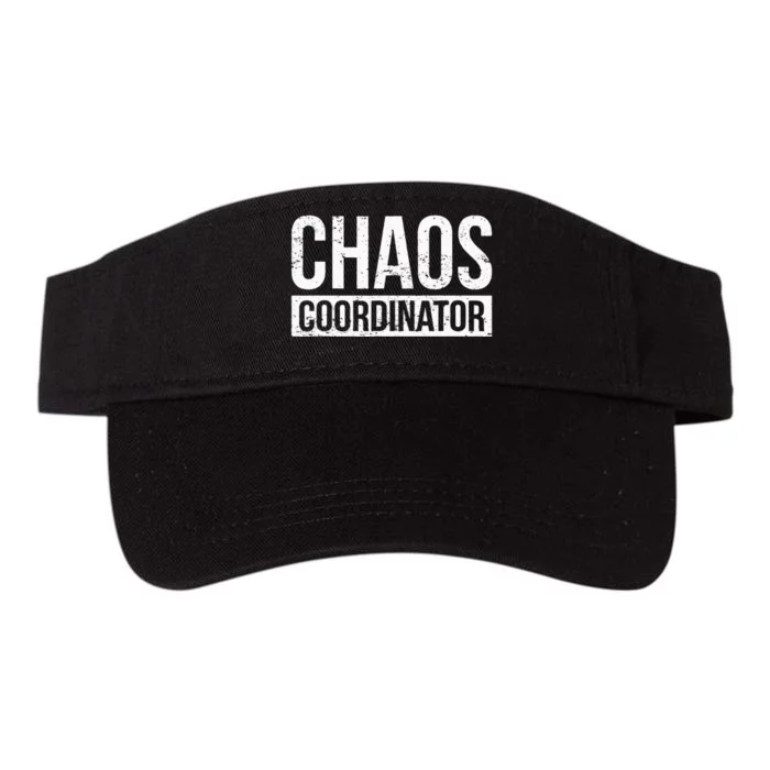 Chaos Coordinator Funny Sarcastic Humor Chaos Coordinator Valucap Bio-Washed Visor