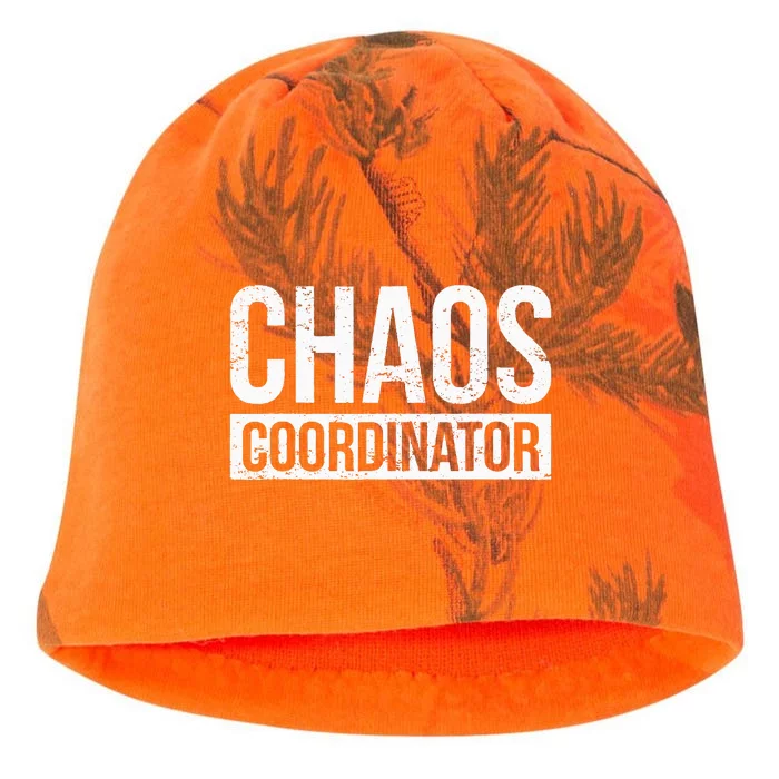 Chaos Coordinator Funny Sarcastic Humor Chaos Coordinator Kati - Camo Knit Beanie