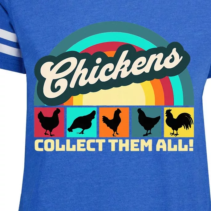 Chicken Collector Farm Life Enza Ladies Jersey Football T-Shirt