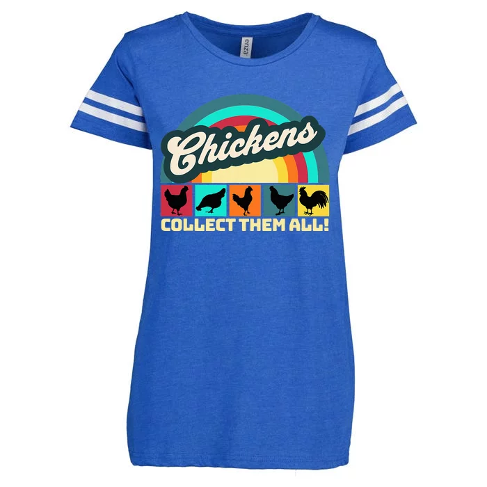 Chicken Collector Farm Life Enza Ladies Jersey Football T-Shirt