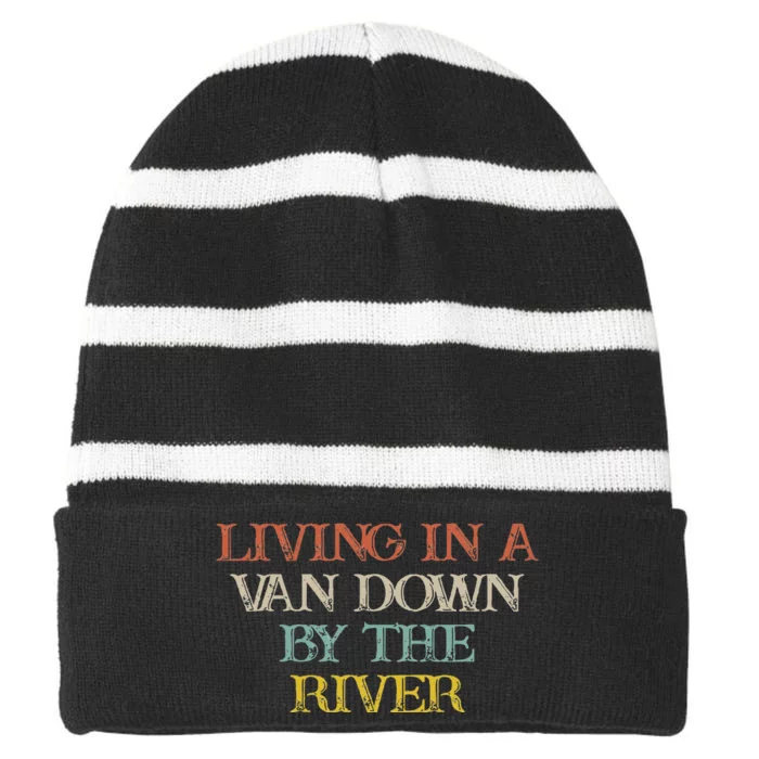 Community College Funny Fraternity College Rush Party Greek Striped Beanie with Solid Band