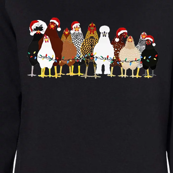 Christmas Chickens Farm Heifer Christmas Womens California Wash Sweatshirt