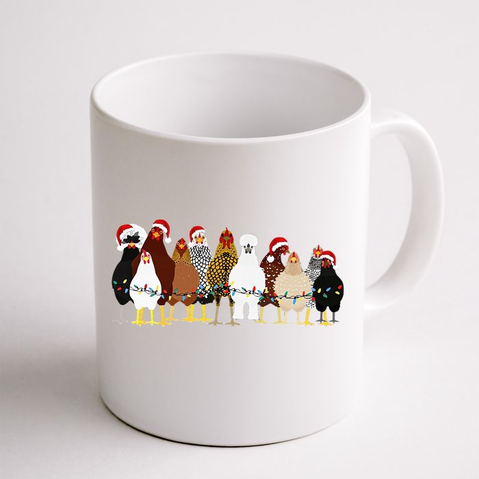 Christmas Chickens Farm Heifer Christmas Front & Back Coffee Mug