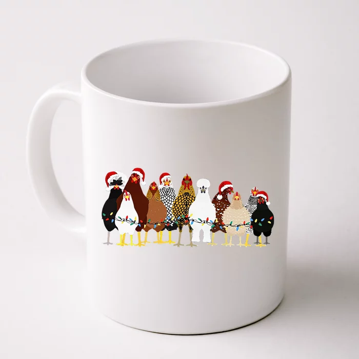 Christmas Chickens Farm Heifer Christmas Front & Back Coffee Mug