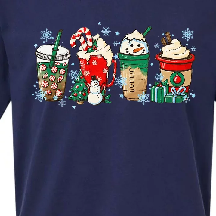 Christmas Coffee For Sweets Winter Cozy Coffee Lovers Sueded Cloud Jersey T-Shirt