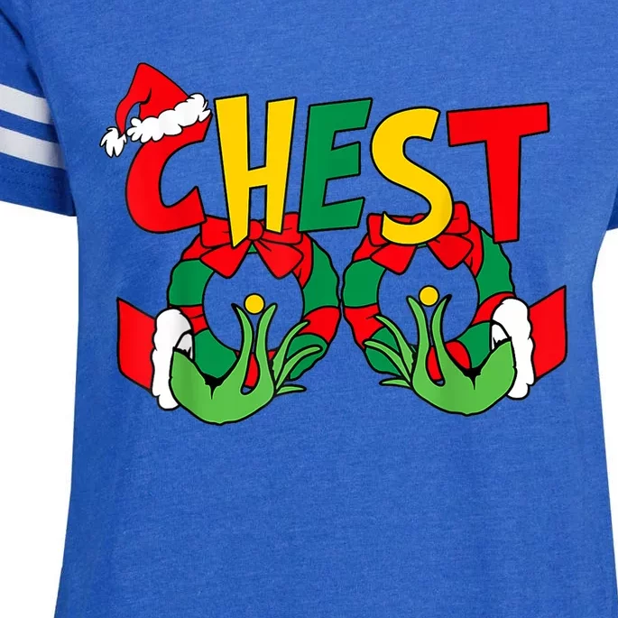 Chestnuts Christmas Family Matching Couples Chest Nuts Xmas Enza Ladies Jersey Football T-Shirt