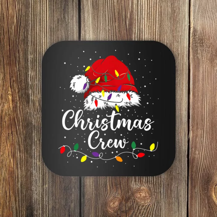 Christmas Crew Family Group Matching Christmas Pajama Party Coaster