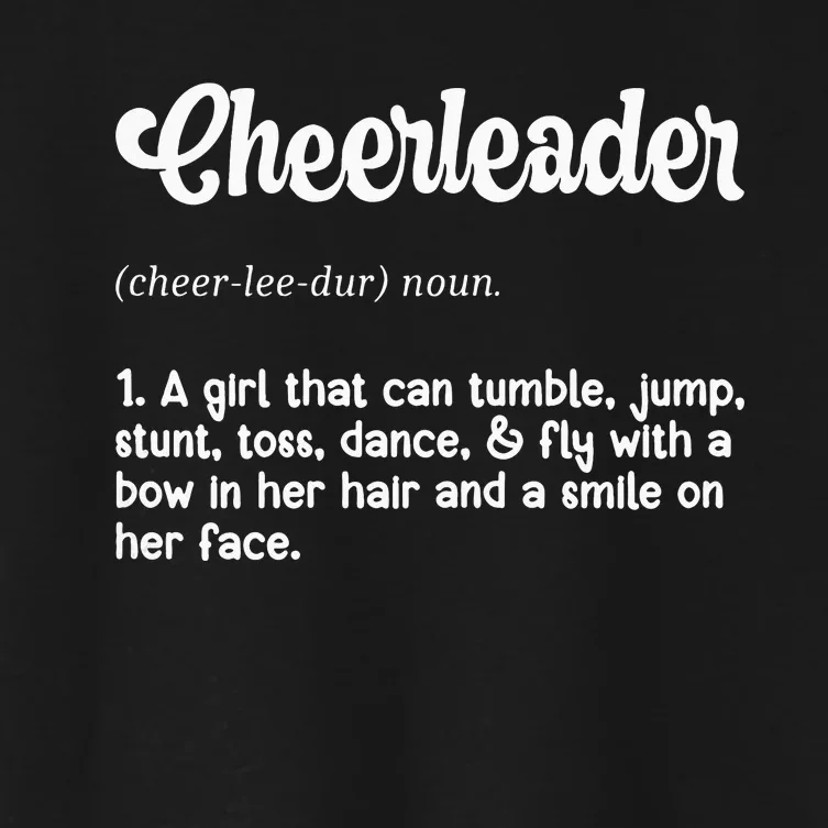 Cheerleading Coach Funny Cheerleader Definition Women's Crop Top Tee