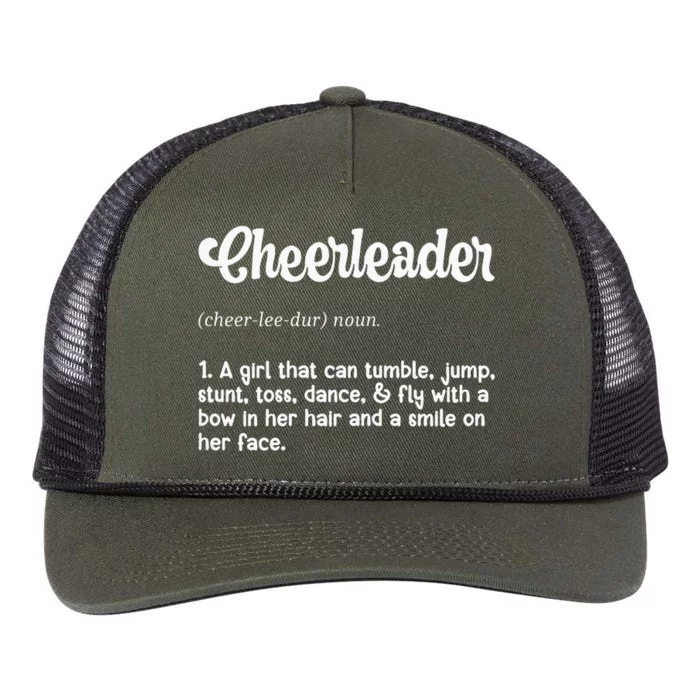 Cheerleading Coach Funny Cheerleader Definition Retro Rope Trucker Hat Cap