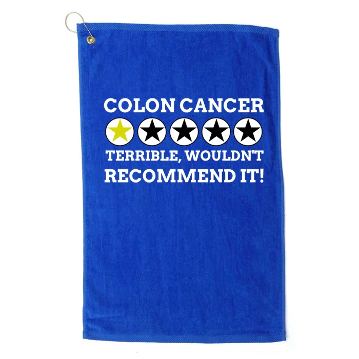 Cancerous Colons Funny Gift Funny Colon Cancer Great Gift Platinum Collection Golf Towel