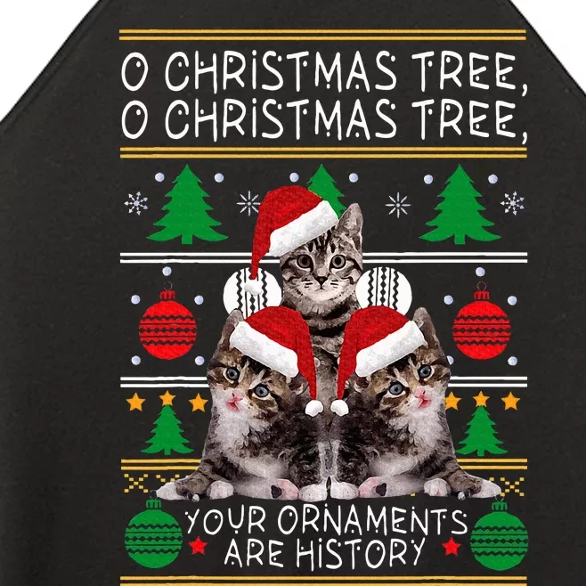 Cats Christmas Funny Ornaments Pajama Family Gift Women’s Perfect Tri Rocker Tank