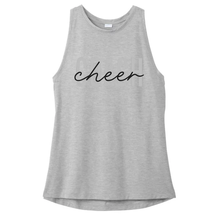 Cheer Coach Funny Design Cute Cheer Coach Cool Coaching Ladies Tri-Blend Wicking Tank