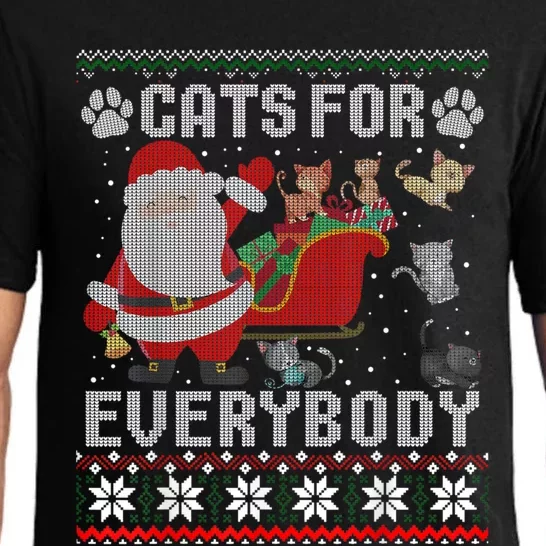 Christmas Cats For Everybody Ugly Sweater Funny Cute Gift Pajama Set