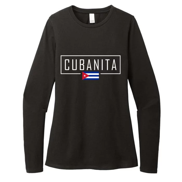 Cubanita Cuban Flag Logo Womens CVC Long Sleeve Shirt