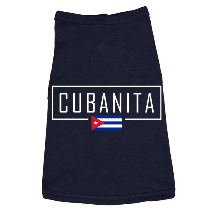 Cubanita Cuban Flag Logo Doggie Tank