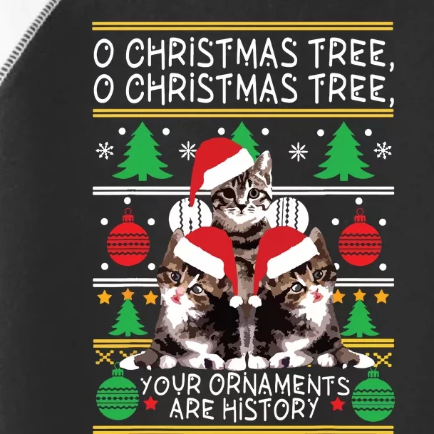 Cats Christmas Funny Ornaments Pajama Family Gift Toddler Fine Jersey T-Shirt