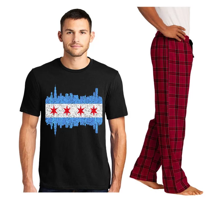 Chicago City Flag Vintage Pajama Set