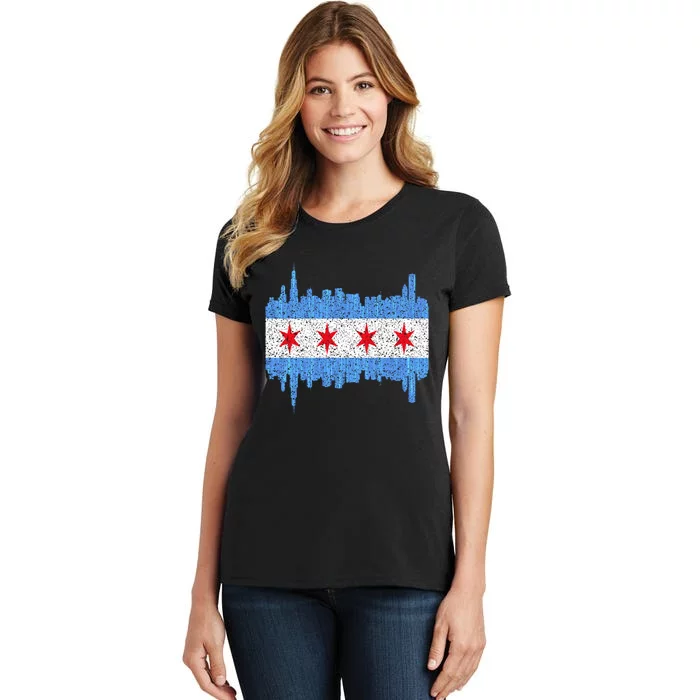 Chicago City Flag Vintage Women's T-Shirt